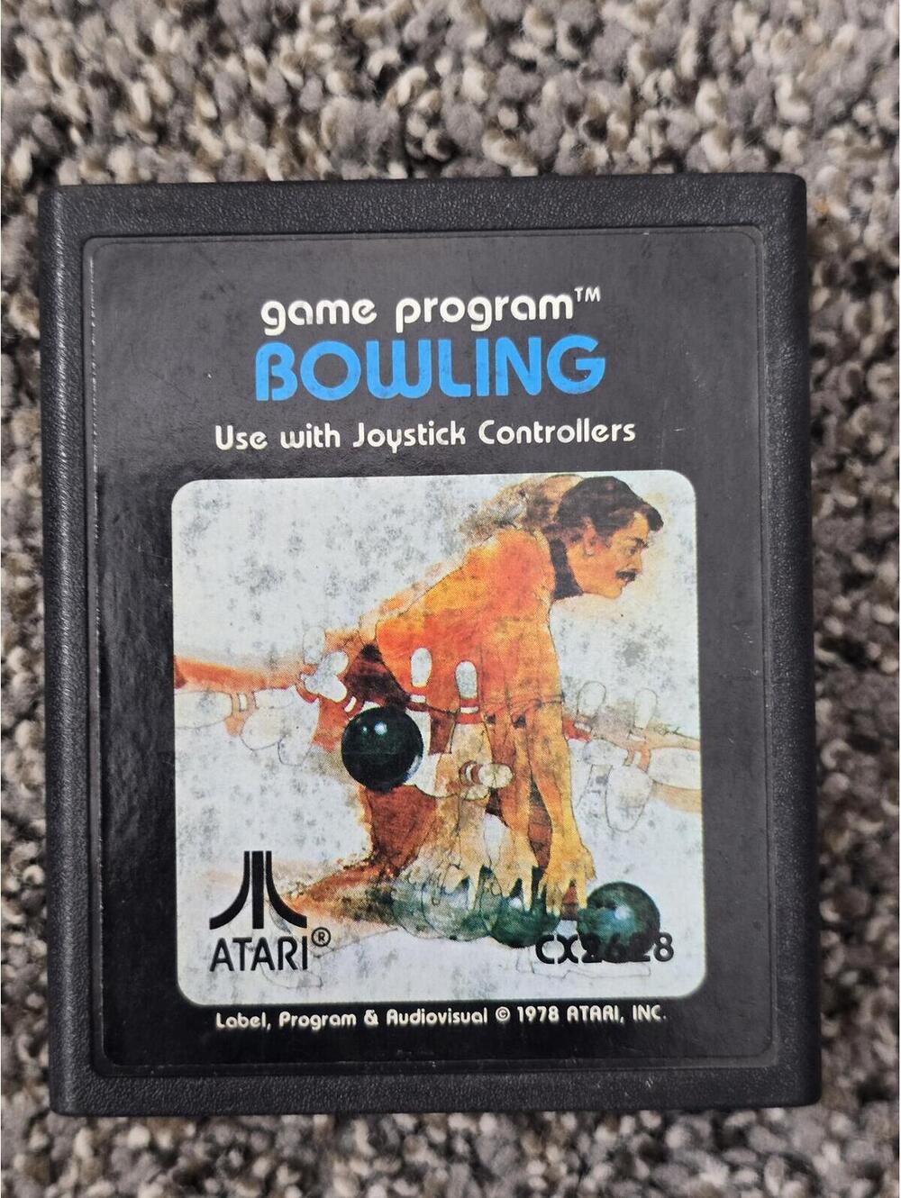 Atari 2600 Bowling Game Program Cartridge CX2628